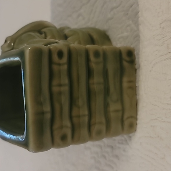 Elephant bamboo planter container green good luck ceramic - Picture 5 of 8